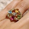 Bague Tutti Frutti ✦ or jaune diamants et pierres fines