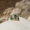 Bague Mojito ✦ or jaune, émeraudes et diamants