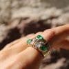 Bague Mojito ✦ or jaune, émeraudes et diamants