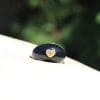 Bague Monica ✦ or jaune onyx et diamant jaune cœur