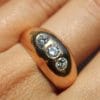 Bague Bérénice ✦ or rose et trio de diamants