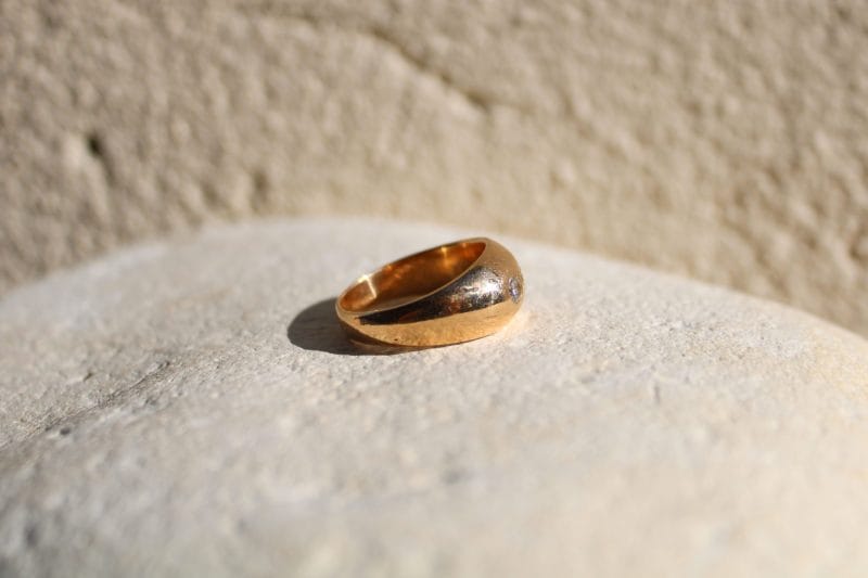 Bague Bérénice ✦ or rose et trio de diamants