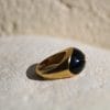 Bague Monica ✦ or jaune onyx et diamant jaune cœur