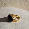 Bague Monica ✦ or jaune onyx et diamant jaune cœur