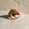 Bague New Delhi ✦ or jaune, turquoises et perles