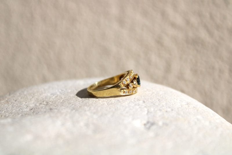 Bague Olympe ✦ or jaune, saphir et diamants
