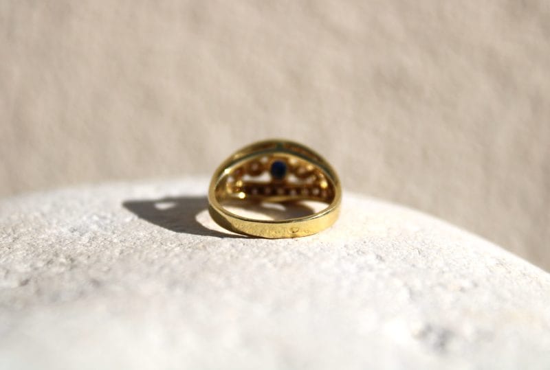 Bague Olympe ✦ or jaune, saphir et diamants