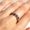 Bague Chloé ✦ or jaune et perles culture irisées bleues