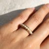 Bague Amanda ✦ or jaune et perles de culture blanches