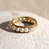Bague Amanda ✦ or jaune et perles de culture blanches