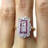 Bague Théodora ✦ deux ors Art Déco, diamants et rubis