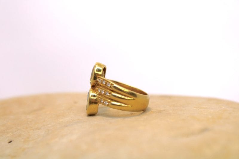 Bague Céleste ✦ or jaune, saphirs bleu & jaune et diamants