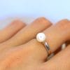 Bague Juliette ✦ or blanc et perle de culture