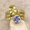Bague Céleste ✦ or jaune, saphirs bleu & jaune et diamants