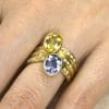 Bague Céleste ✦ or jaune, saphirs bleu & jaune et diamants