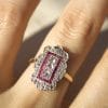 Bague Théodora ✦ deux ors Art Déco, diamants et rubis
