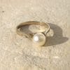 Bague Juliette ✦ or blanc et perle de culture