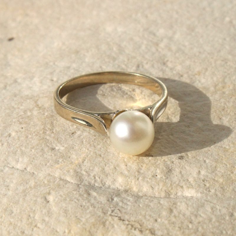 Bague Juliette ✦ or blanc et perle de culture
