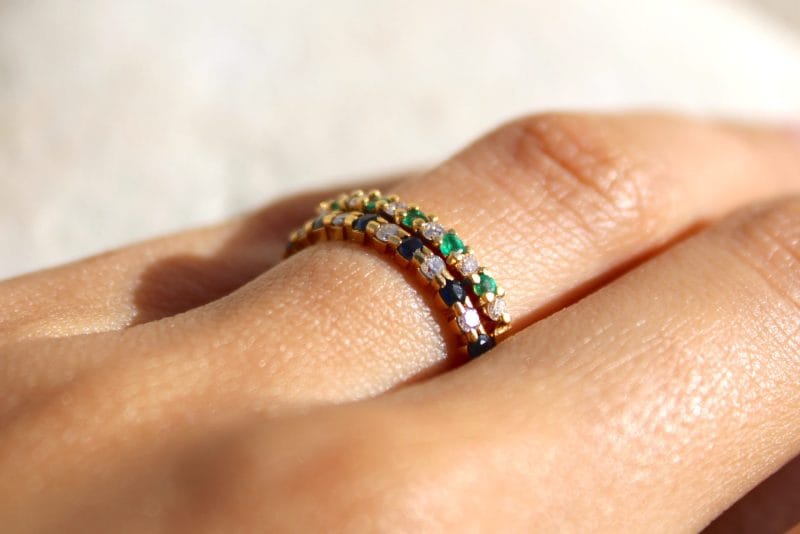 Bague Eléonor ✦ or jaune, saphir et diamants