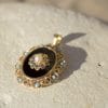 Pendentif Isaure ✦ or jaune, onyx, turquoises et perles de culture