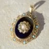 Pendentif Isaure ✦ or jaune, onyx, turquoises et perles de culture