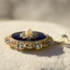 Pendentif Isaure ✦ or jaune, onyx, turquoises et perles de culture