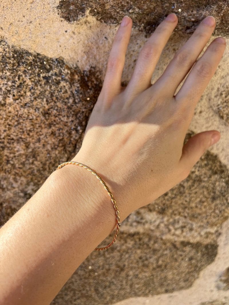 Jonc Thaïs ✦ tressé en or jaune 18 carats