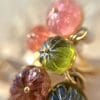 Boucles d'oreilles Carmelita ✦ or jaune, tourmalines sculptées et perles de culture
