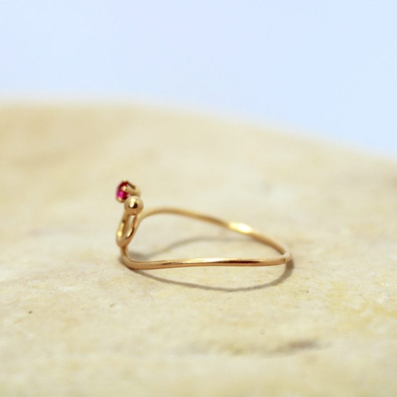 Bague Léa ✦ or jaune 18 carats et rubis