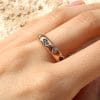 Bague Axel ✦ or rose 18 carats, saphirs et diamants